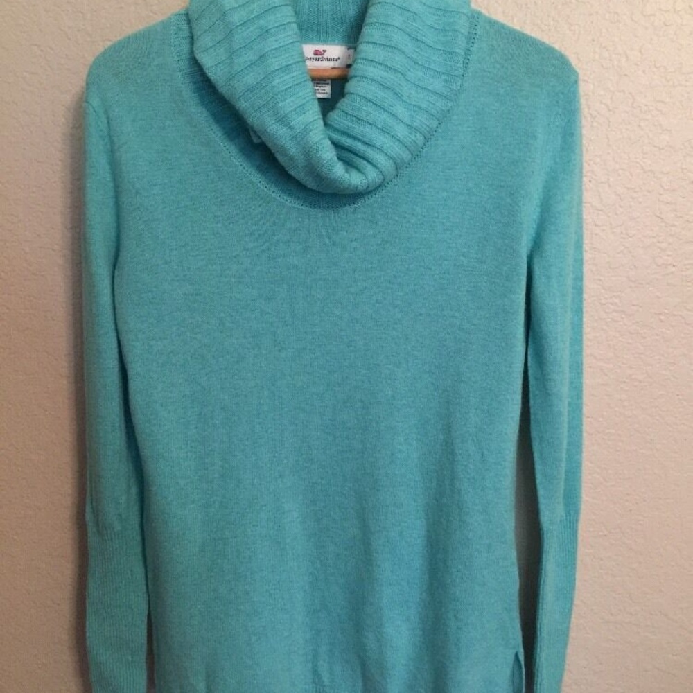 Vineyard Vines Women's Sweater Cowl Neck green